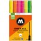 Molotow ONE4ALL Acrylic Paint Marker Character 6-Color Set, 2mm, Assorted Colors, 1 Set Each